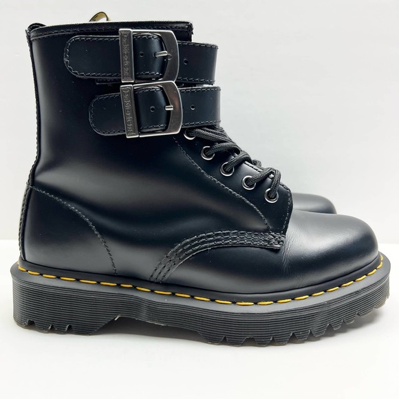 Dr. Martens Black Combat Boots - Picture 2 of 11